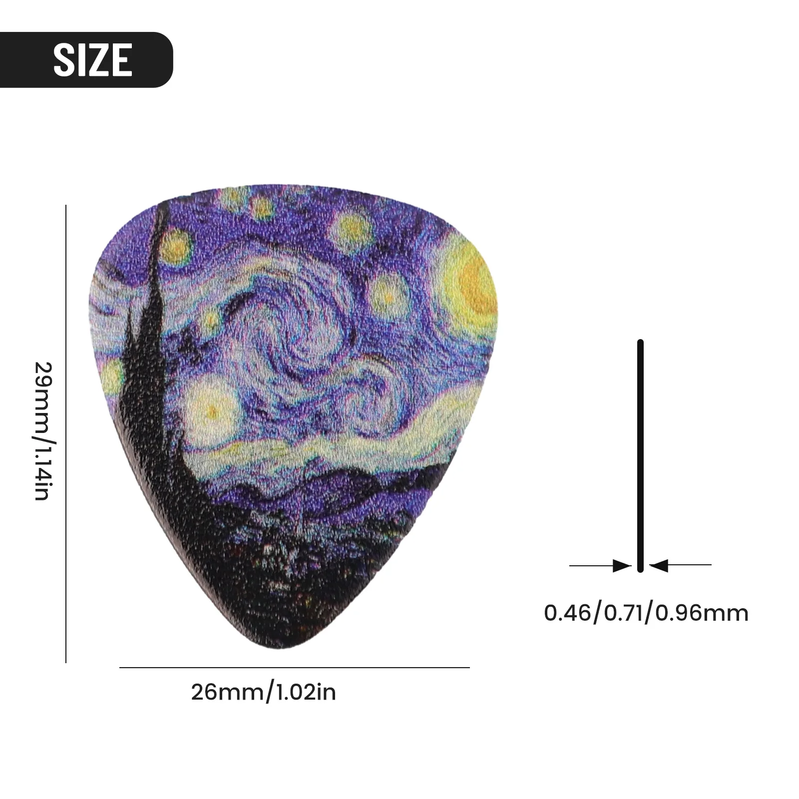 Accessories Guitar Picks Gift Lightweight 3Pcs Bass Celluloid Electric Guitar Smooth 0.46/0.71/0.96mm For Acoustic Durable
Accessories Guitar Picks Gift Lightweight 3Pcs Bass Celluloid Electric Guitar Smooth 0.46/0.71/0.96mm For Acoustic Durable