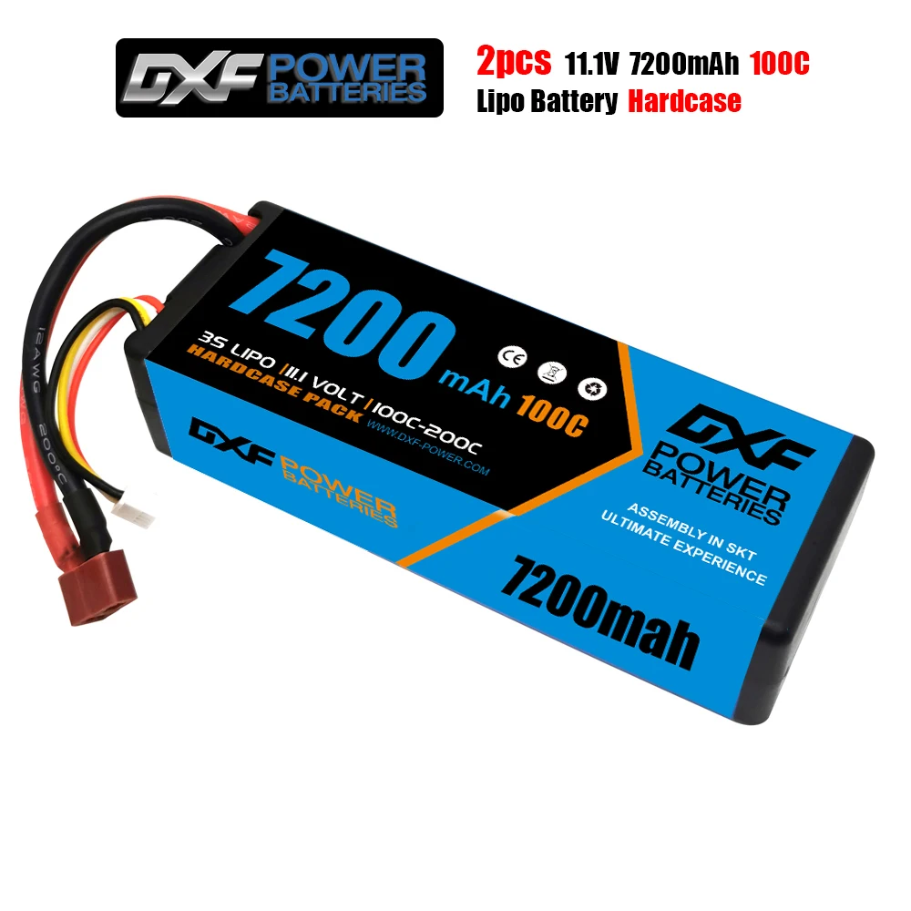 1/2PC DXF 3S Lipo Battery 11.1V 7200mah 100C Hard Case XT60 EC5 TRX Deans XT90 for Traxxas SCX10 Car FPV Airplane Truck RC Parts
1/2PC DXF 3S Lipo Battery 11.1V 7200mah 100C Hard Case XT60 EC5 TRX Deans XT90 for Traxxas SCX10 Car FPV Airplane Truck RC Parts