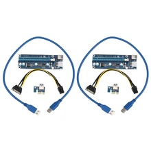 2X Pci-E Riser Pci E Express 1X To 16X Riser Card USB 3.0 Pci-E Sata To 6Pin Power Cable For Btc Bitcoin Mining Miner
2X Pci-E Riser Pci E Express 1X To 16X Riser Card USB 3.0 Pci-E Sata To 6Pin Power Cable For Btc Bitcoin Mining Miner