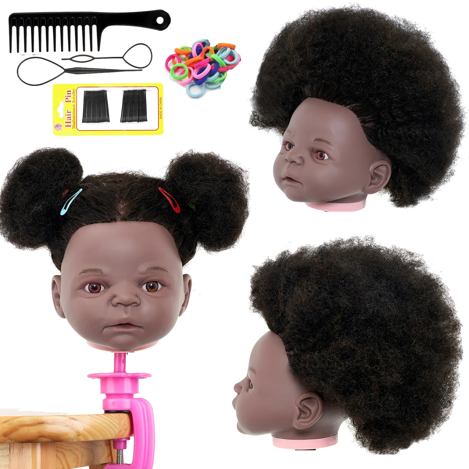 Afro Baby Mannequin Heads With 100% Human Hair Afran Style Hairdressing Dolls Training Practice Head 10inch
Afro Baby Mannequin Heads With 100% Human Hair Afran Style Hairdressing Dolls Training Practice Head 10inch