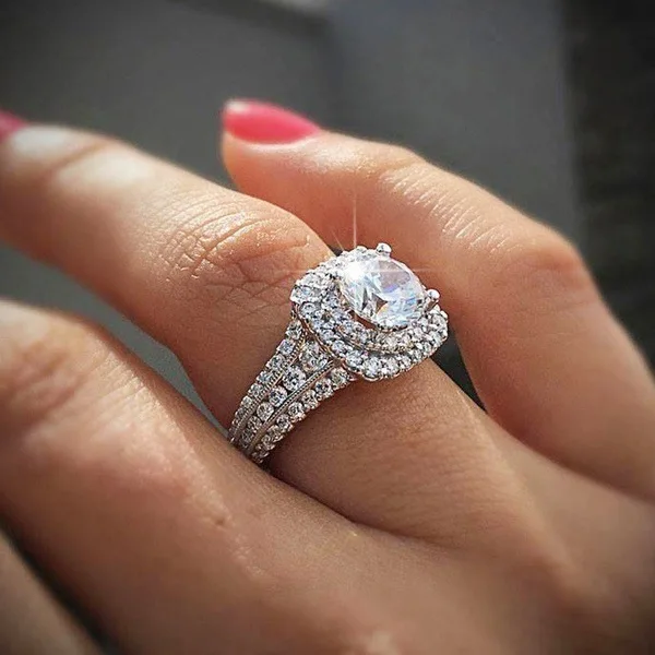 

Женское кольцо с муассанитом, прямое свободное кольцо из белого золота 1 карат, 14 к