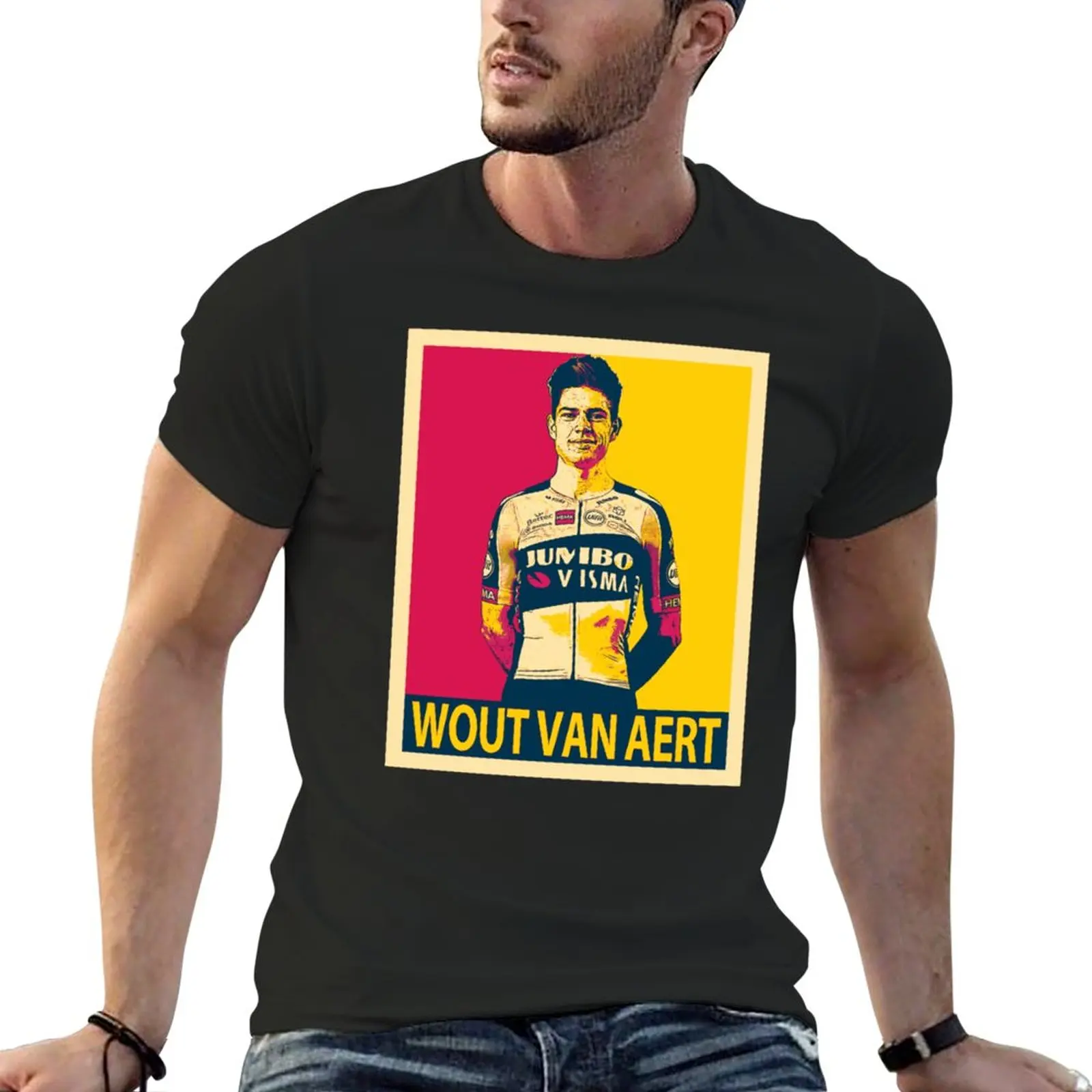 

Новинка, футболка с портретом wout van aert, тяжелые футболки, забавная футболка, винтажная одежда, мужские винтажные футболки