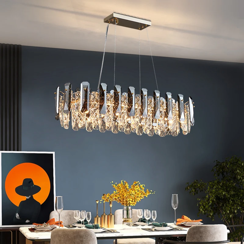 LED Luxury Crystal Chandeliers Lustre Pendant Lights Home Hanging Lighting For Living Dining Room Hotel Decoration Pendant Lamp
LED Luxury Crystal Chandeliers Lustre Pendant Lights Home Hanging Lighting For Living Dining Room Hotel Decoration Pendant Lamp