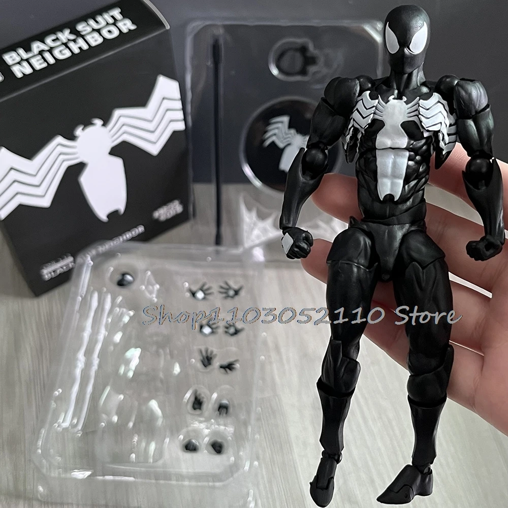 Anime MessToys Spiderman figura negro rojo Spider Man Peter figura de acción estatua modelo juguete muñeca regalos Anime MessToys Spiderman figura negro rojo Spider Man Peter figura de acción estatua modelo juguete muñeca regalos