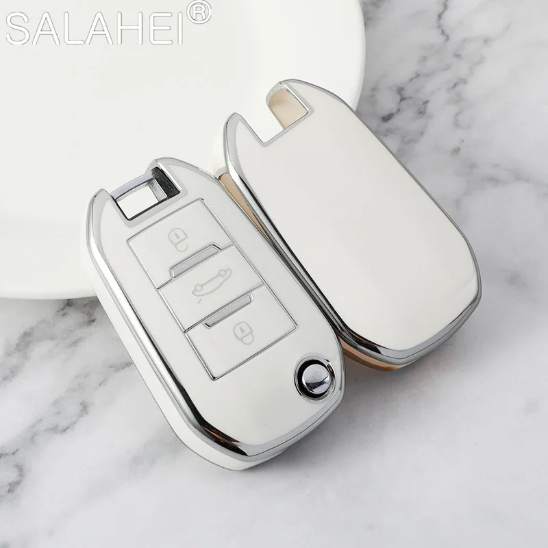 New TPU Car Flip Key Case Full Cover Protector Shell For Peugeot 208 308 408 508 2008 3008 4008 5008 Cover Shell Fob Accessories
New TPU Car Flip Key Case Full Cover Protector Shell For Peugeot 208 308 408 508 2008 3008 4008 5008 Cover Shell Fob Accessories