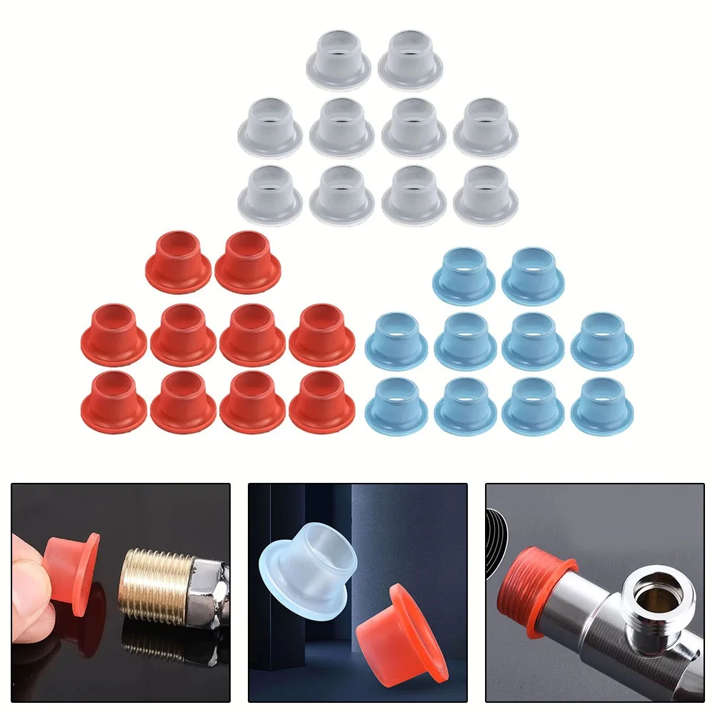 

10PCS Silica Gel Washers Leak-proof Durable Faucet Sealing Gasket Triangle Valve Double-Layer G1/2 Plug For Ductwork Accessories