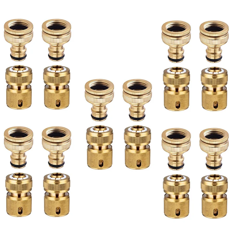 20 Pieces Garden Hose Tap Connector 1/2 Inch and 3/4 Inch Size 2-In-1 and 1/2 Inch Hose Pipe Quick Connector
20 Pieces Garden Hose Tap Connector 1/2 Inch and 3/4 Inch Size 2-In-1 and 1/2 Inch Hose Pipe Quick Connector