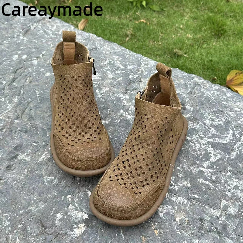Женские ботинки Careaymade из натуральной кожи, летние новые женские ботинки ручной работы в стиле ретро с мягкой подошвой, круглым носком, этническими вырезами и вырезами
Женские ботинки Careaymade из натуральной кожи, летние новые женские ботинки ручной работы в стиле ретро с мягкой подошвой, круглым носком, этническими вырезами и вырезами