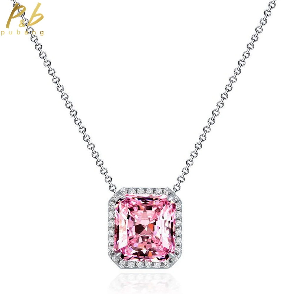 PuBang Fine Jewelry 925 Sterling Silver Pendant Necklace Pink Gem Created Moissanite for Women Wedding Party Gifts Drop Shipping 
PuBang Fine Jewelry 925 Sterling Silver Pendant Necklace Pink Gem Created Moissanite for Women Wedding Party Gifts Drop Shipping