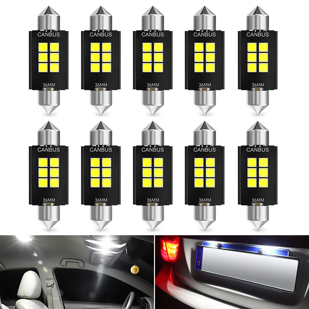 2PSC C10W LED CANBUS C10W 12V 3030 SMD Error Free Festoon 31mm 36mm 39mm 41mm For Car Interior Light Reading License Plate Lamp
2PSC C10W LED CANBUS C10W 12V 3030 SMD Error Free Festoon 31mm 36mm 39mm 41mm For Car Interior Light Reading License Plate Lamp