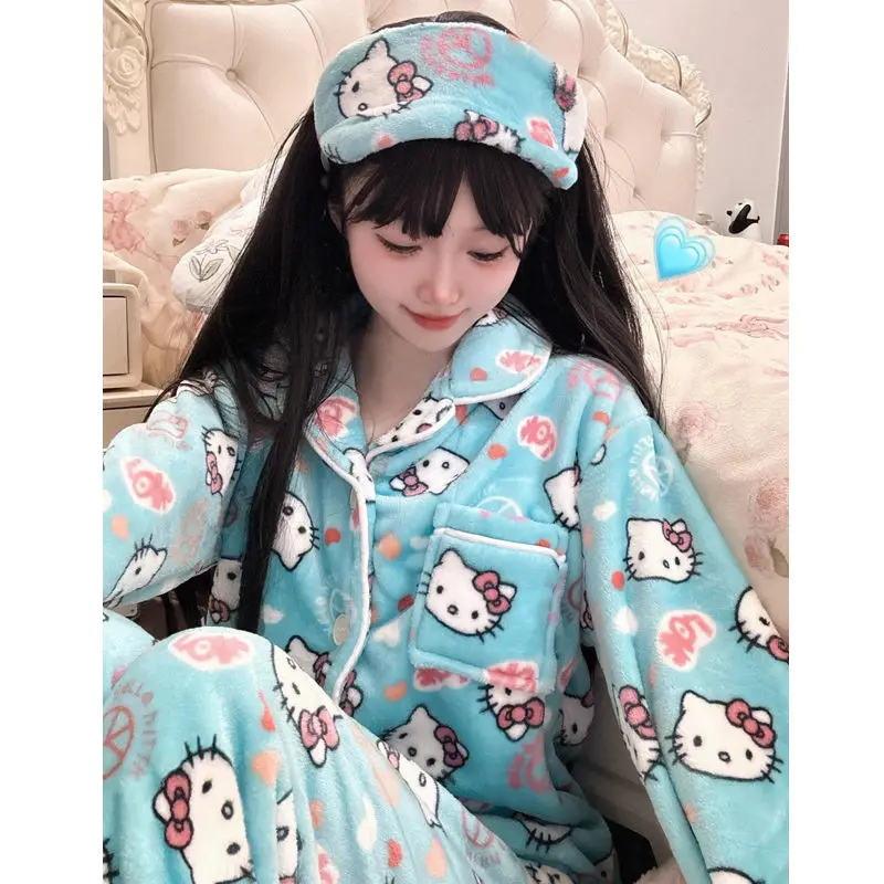 Kawaii Hellokitty Pajama Pochacco Cinnamonroll Lady Coral Velvet Sanrio Loungewear Autumn/winter Thickened Flannel Homewear Set
Kawaii Hellokitty Pajama Pochacco Cinnamonroll Lady Coral Velvet Sanrio Loungewear Autumn/winter Thickened Flannel Homewear Set
