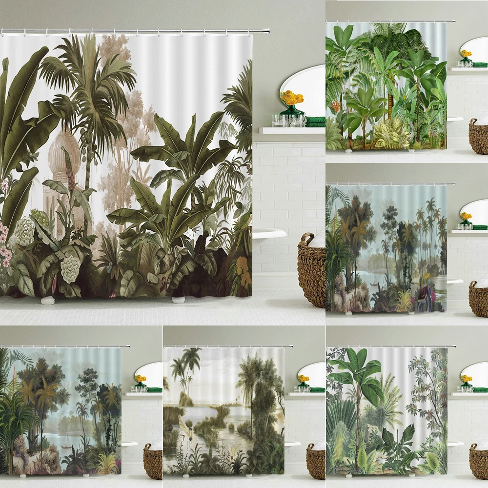 3d Printed Tropical Plant Leaf Palm Tree Shower Curtain Bathroom Curtain Frabic Waterproof Polyester Bathroom Curtain with Hooks
3d Printed Tropical Plant Leaf Palm Tree Shower Curtain Bathroom Curtain Frabic Waterproof Polyester Bathroom Curtain with Hooks