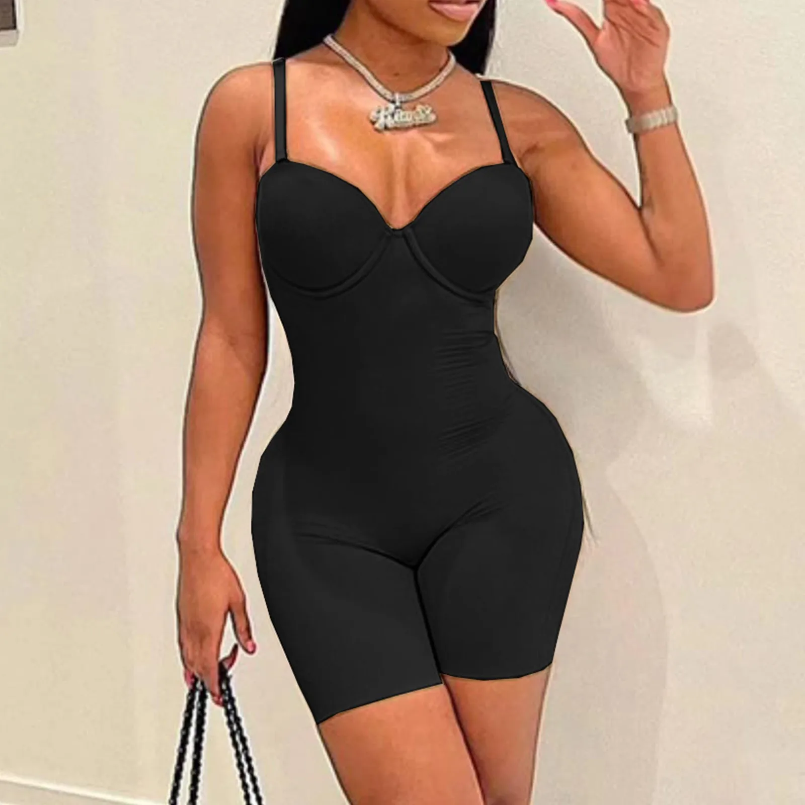 Women Sexy Bodycon Jumpsuits Outfits Spaghetti Strap Solid Color Romper Streetwear Sleeveless Sheath Overalls
Women Sexy Bodycon Jumpsuits Outfits Spaghetti Strap Solid Color Romper Streetwear Sleeveless Sheath Overalls