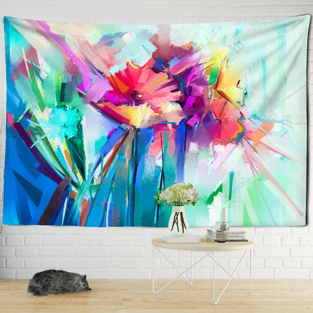 Blue Flower Oil Painting Tapestry Wall Hanging Hippie Tapez Simple Art Living Room Aesthetic Room Decor
Blue Flower Oil Painting Tapestry Wall Hanging Hippie Tapez Simple Art Living Room Aesthetic Room Decor