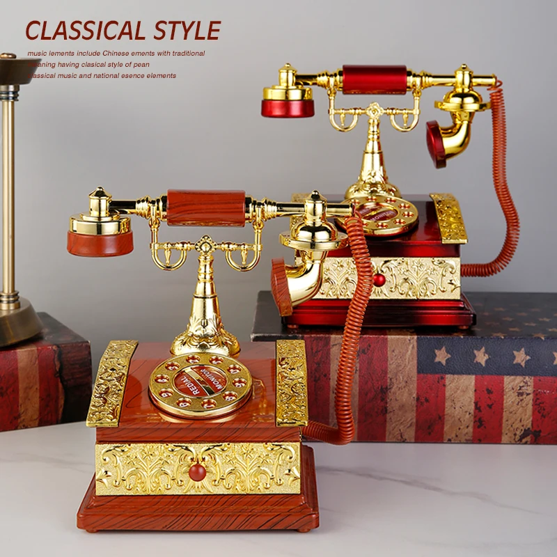 European-style Retro Old-fashioned Dial Telephone Music Box Music Box Creative Home Porch Tv Cabinet Decoration Ornaments
European-style Retro Old-fashioned Dial Telephone Music Box Music Box Creative Home Porch Tv Cabinet Decoration Ornaments