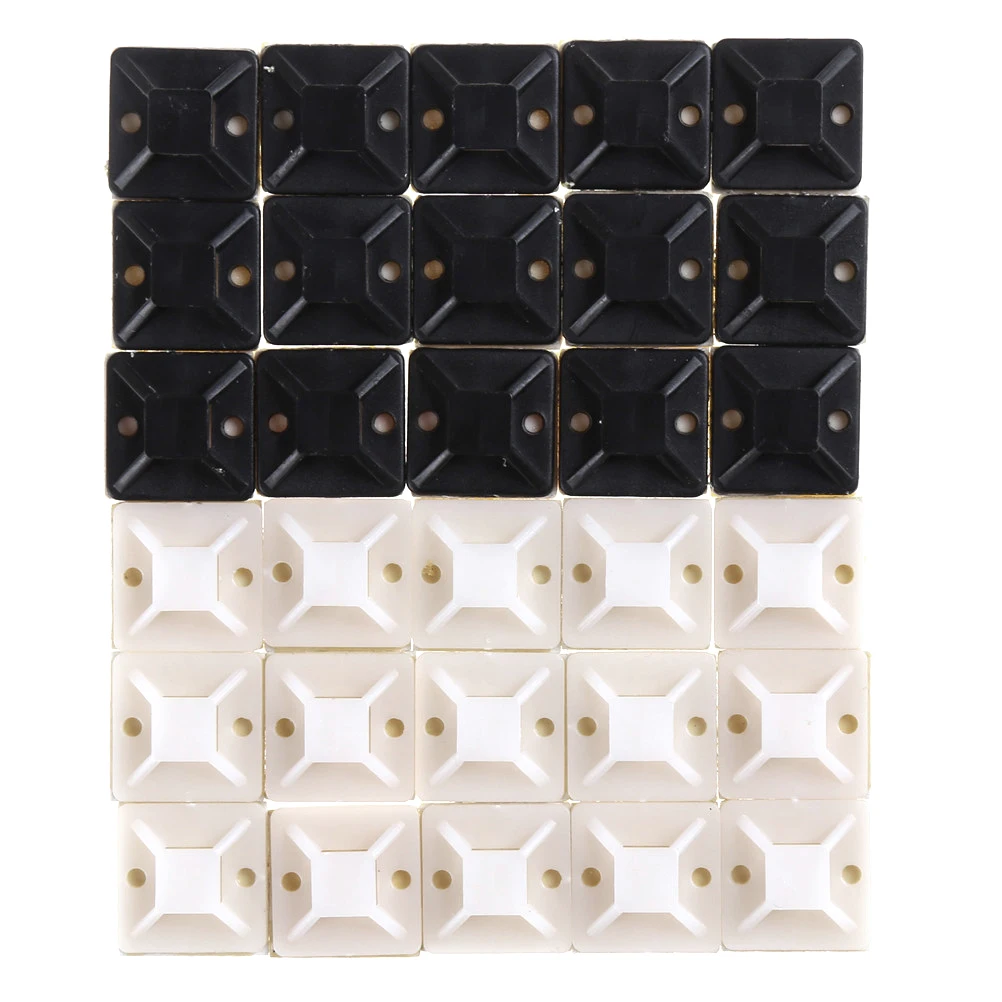 100pcs/pack New 20mmx20mm Mounts Mounting Base Clamps Clip Self Adhesive Cable Wire Zip Tie Wholesale
100pcs/pack New 20mmx20mm Mounts Mounting Base Clamps Clip Self Adhesive Cable Wire Zip Tie Wholesale