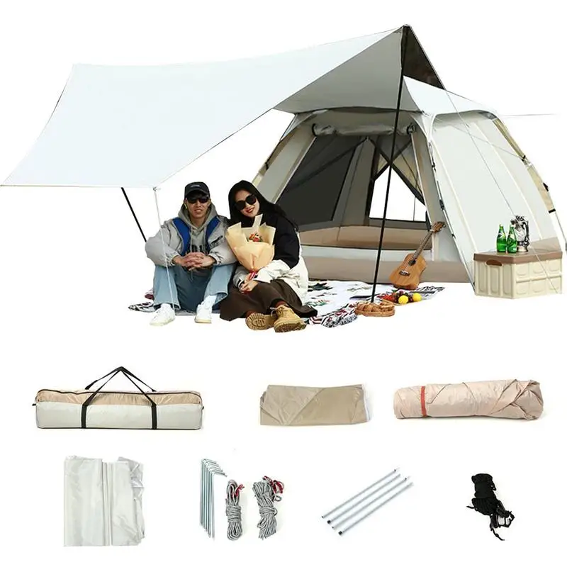 

Pop Up Beach Tent Family Waterproof 2-in-1 Sun Shade Dome Shelter Waterproof Sun Shade Tent Lightweight Backyard Tent Automatic