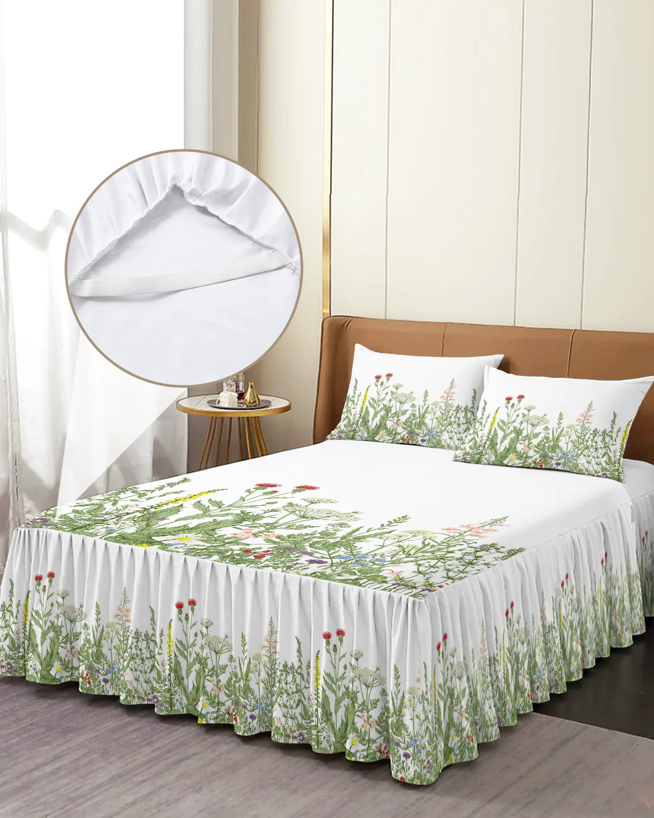 Vintage Herb Plant Flower Bed Skirt Elastic Fitted Bedspread With Pillowcases Bed Protector Mattress Cover Bedding Set Bed Sheet
Vintage Herb Plant Flower Bed Skirt Elastic Fitted Bedspread With Pillowcases Bed Protector Mattress Cover Bedding Set Bed Sheet