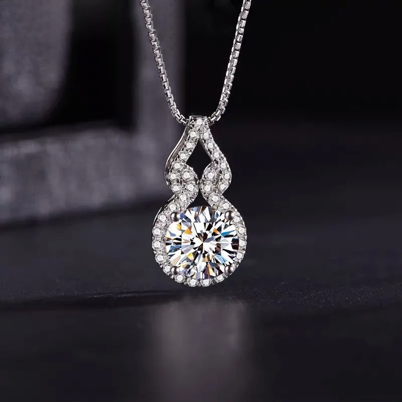D Color Moissanite Infinity Pendant Necklace Women Real 925 Sterling Silver Engagement Luxury Gourd Shape Jewelry GRA 10 Mallzona S014232b5b8de470a9757a267d095290ek D Color Moissanite Infinity Pendant Necklace Women Real 925 Sterling Silver Engagement Luxury Gourd Shape Jewelry GRA Mallzona