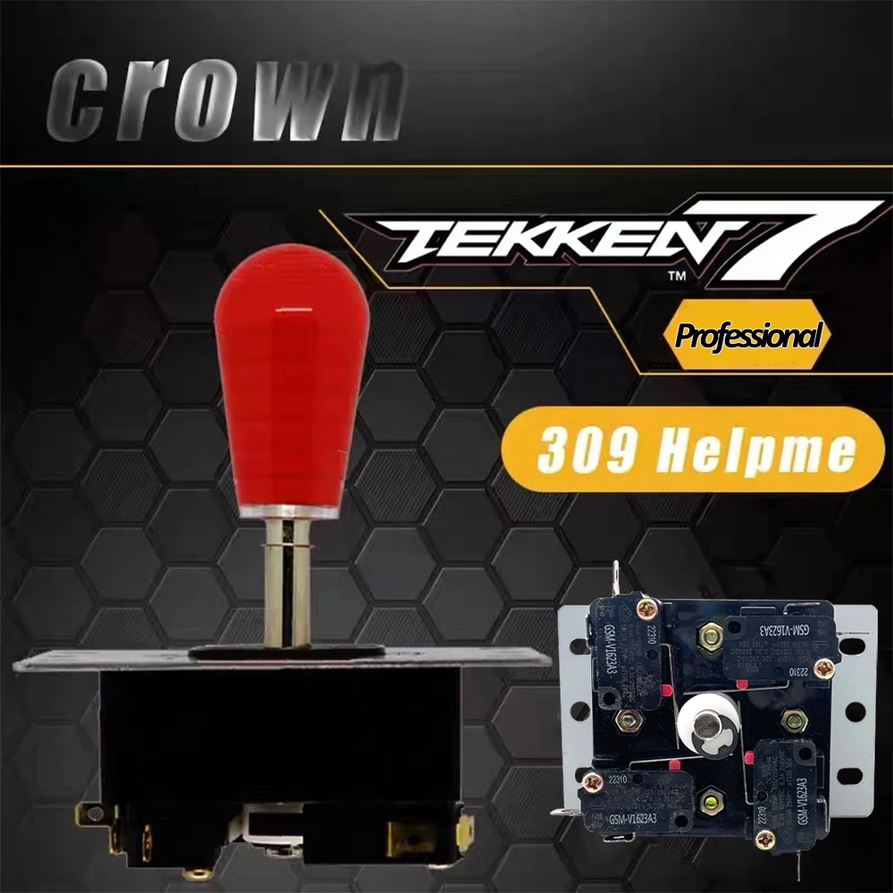 

Original Korean CROWN 309 Helpme Joystick Fighting Rocker With 8 Pin Micro Switch for Jamma PC Arcade Game Tekken 7 PS3 XBOX