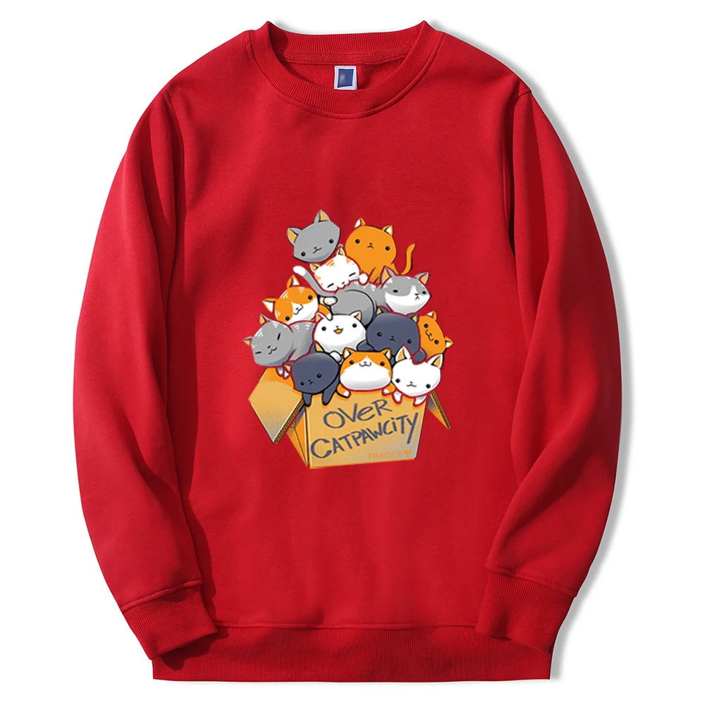 

Cute Cats Paw Kawaii Cat Animals 2022 New Fashion Sweatshirt Men Crewneck Pullover Winter Sportswear Hoodie Sweatshirts