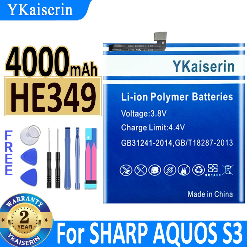 Аккумулятор ykaisсеребрин для SHARP AQUOS S3 Fs8032 4000 мАч HE349 HE 349 Мобильный телефон батареи + Подарочные инструменты
Аккумулятор ykaisсеребрин для SHARP AQUOS S3 Fs8032 4000 мАч HE349 HE 349 Мобильный телефон батареи + Подарочные инструменты