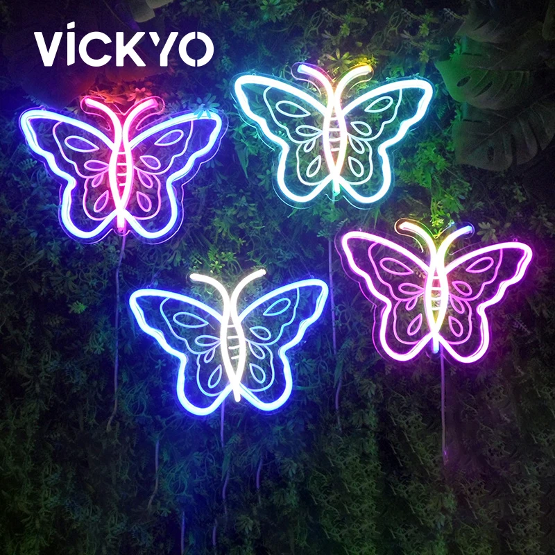 VICKYO LED Neon Lights Sign Butterfly Neon Lamp USB Dimmable Night Lights For Birthday Wedding Christmas Holiday Xmas Decoration
VICKYO LED Neon Lights Sign Butterfly Neon Lamp USB Dimmable Night Lights For Birthday Wedding Christmas Holiday Xmas Decoration