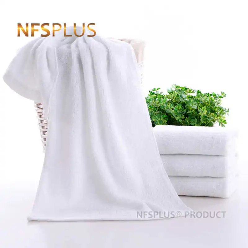 

100% Cotton Bathroom Face Towel White Terry Washcloth Thick Heavy For Travel Beach Sports SPA Gym 34x75cm Hand Towels For Adults