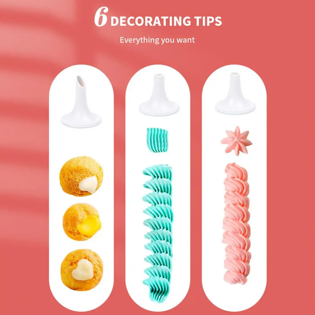 

Durable Long-lasting Cookie Press Cookie Decorating Tube Set with Different Patterns Easy to Use for Cake for Cookies for Shapes