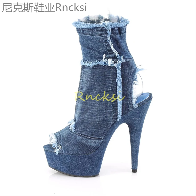 15cmThe new fish mouth ultra high heel fashion low boots women's ankle boots open-toe boots fashion women's boots
15cmThe new fish mouth ultra high heel fashion low boots women's ankle boots open-toe boots fashion women's boots