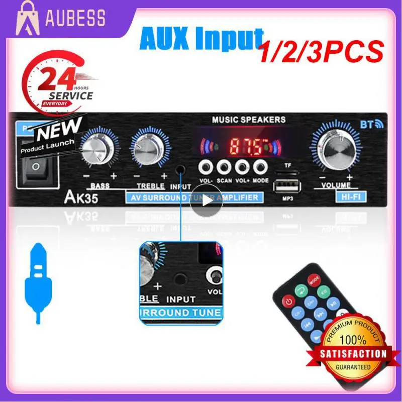 

1/2/3PCS bt Home Digital Amplifiers Audio 110-240V Bass Audio Power Amplifier Hifi FM Auto Music Subwoofer Speakers