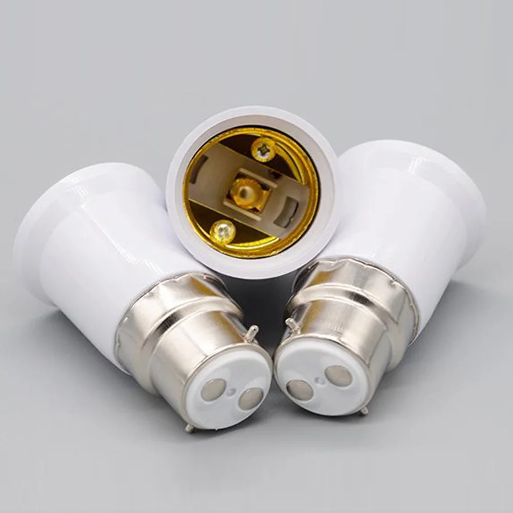 

Durable Bulb Adapter Bulb Converter 100-250V AC 4pcs B22 Male To E27 Female B22 To E27 Bayonet Cap Convert The Lamp Head