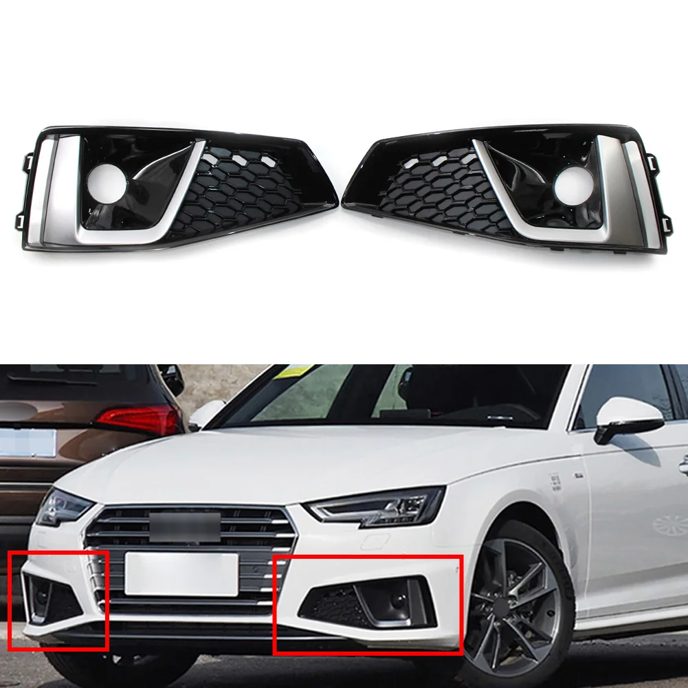 2Pcs Auto Front Bumper Fog Light Lamp Cover Grille Replacemt Grill For Audi A4 B9 S-LINE S4 2018 2019 2020 Car Accessories
2Pcs Auto Front Bumper Fog Light Lamp Cover Grille Replacemt Grill For Audi A4 B9 S-LINE S4 2018 2019 2020 Car Accessories