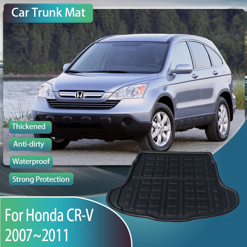 

Car Trunk Mats For Honda CR-V CRV CR V RE1-RE5 RE7 2007~2011 Boot Covers Carpet Muds Rear Trunk Storage Pad Rug Auto Accessories