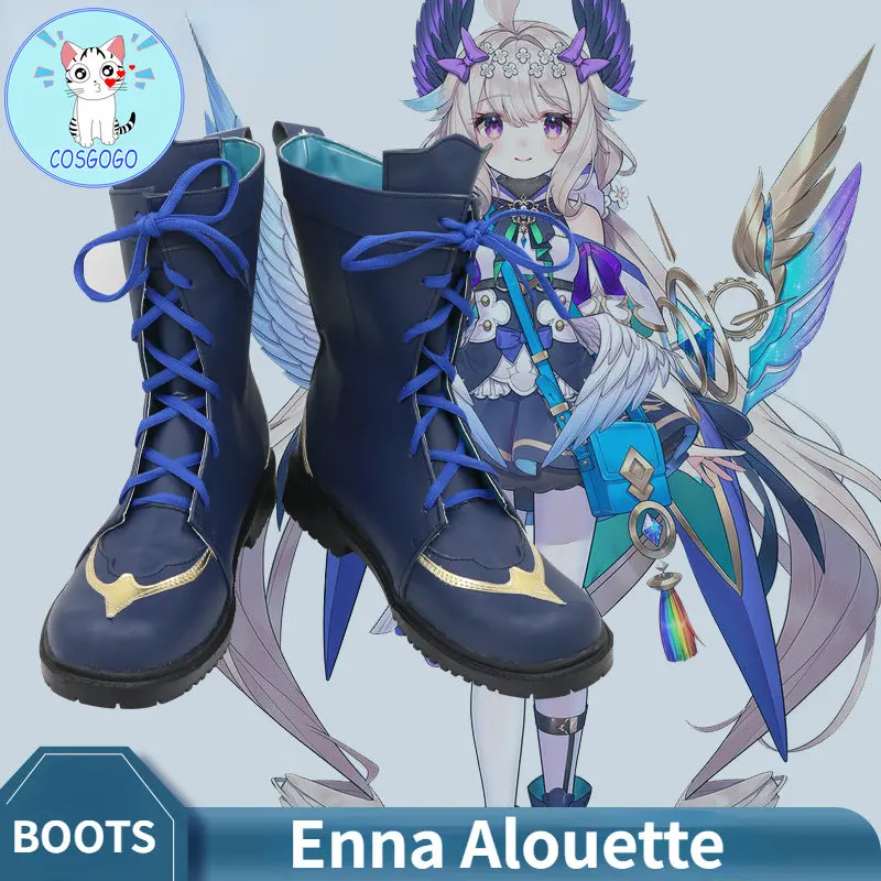 

Vtuber NIJISANJI Hololive Enna Alouette Cosplay Shoes Boots for Costume Halloween Women Lolita Dress Anime Game Shoes