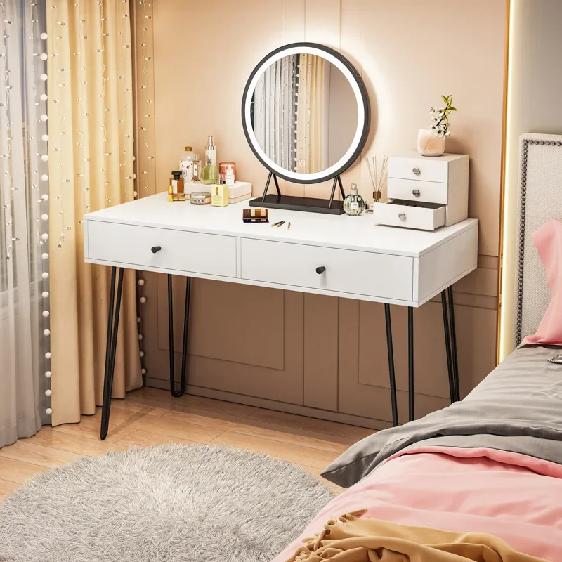 

AOLIVIYA Official Makeup Table 2021 New Dressing Table Minimalist Small Apartment Bedroom Light Luxury Internet Celebrity Ins Dr