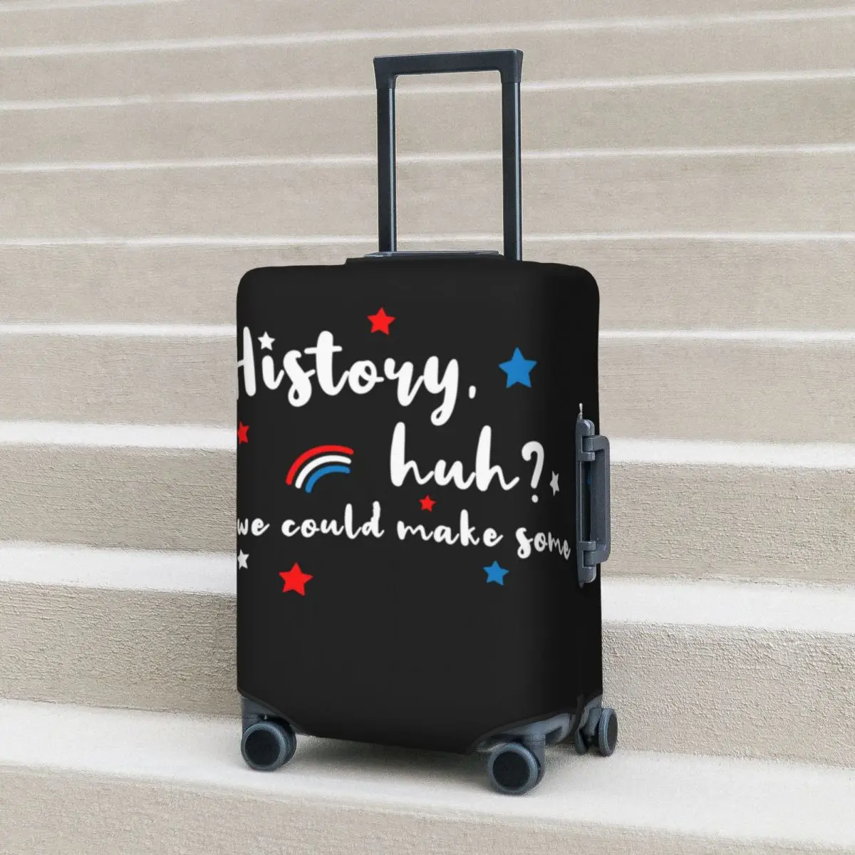 History Huh Suitcase Cover Holiday Red White Royal Blue Strectch Luggage Supplies Cruise Trip Protection
History Huh Suitcase Cover Holiday Red White Royal Blue Strectch Luggage Supplies Cruise Trip Protection