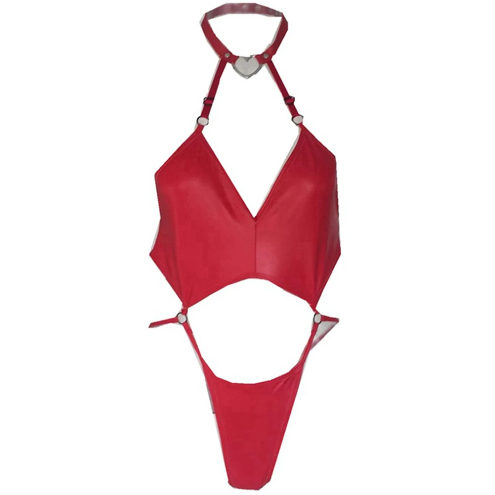 Women Sexy Bodysiuts PU Leather Erotic Lingerie Bodycon Wet Look Nightwear Slimming Temptation G-string Leotard Tight Jumpsuits
Women Sexy Bodysiuts PU Leather Erotic Lingerie Bodycon Wet Look Nightwear Slimming Temptation G-string Leotard Tight Jumpsuits