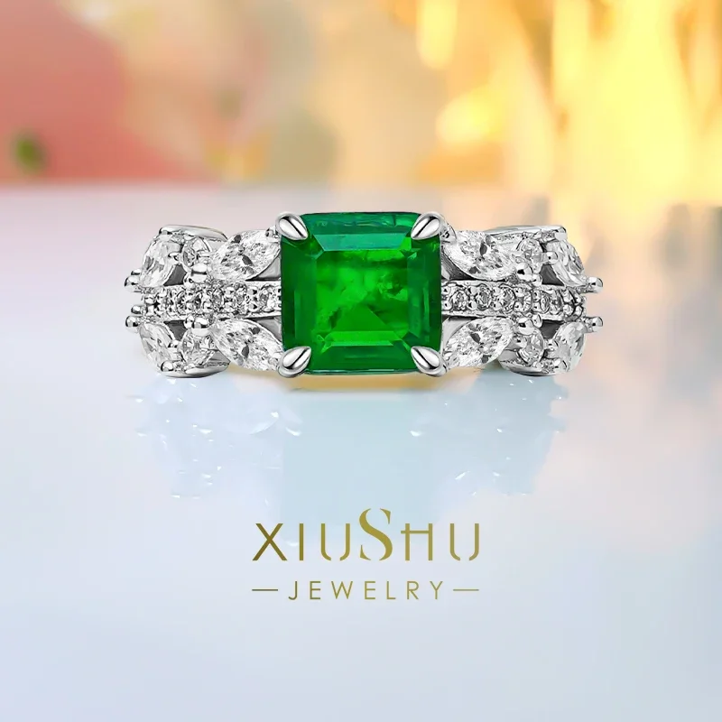 Desire 925 Sterling Silver Artificial Jade Ring Set with High Carbon Diamond Style Niche Design
Desire 925 Sterling Silver Artificial Jade Ring Set with High Carbon Diamond Style Niche Design