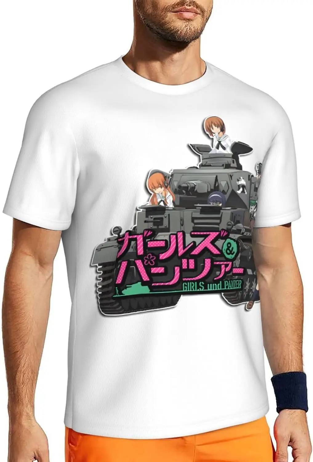 

Anime Girls Und Panzer T Shirt Man's Summer Round Neck T-Shirts Casual Short Sleeves Tee