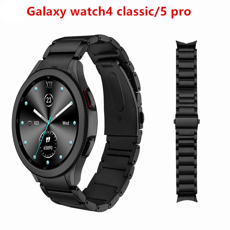 Wristband band for Samsung watch 5 three-bead watch strap Galaxy watch 4 classic titanium alloy flat buckle titanium strap
Wristband band for Samsung watch 5 three-bead watch strap Galaxy watch 4 classic titanium alloy flat buckle titanium strap