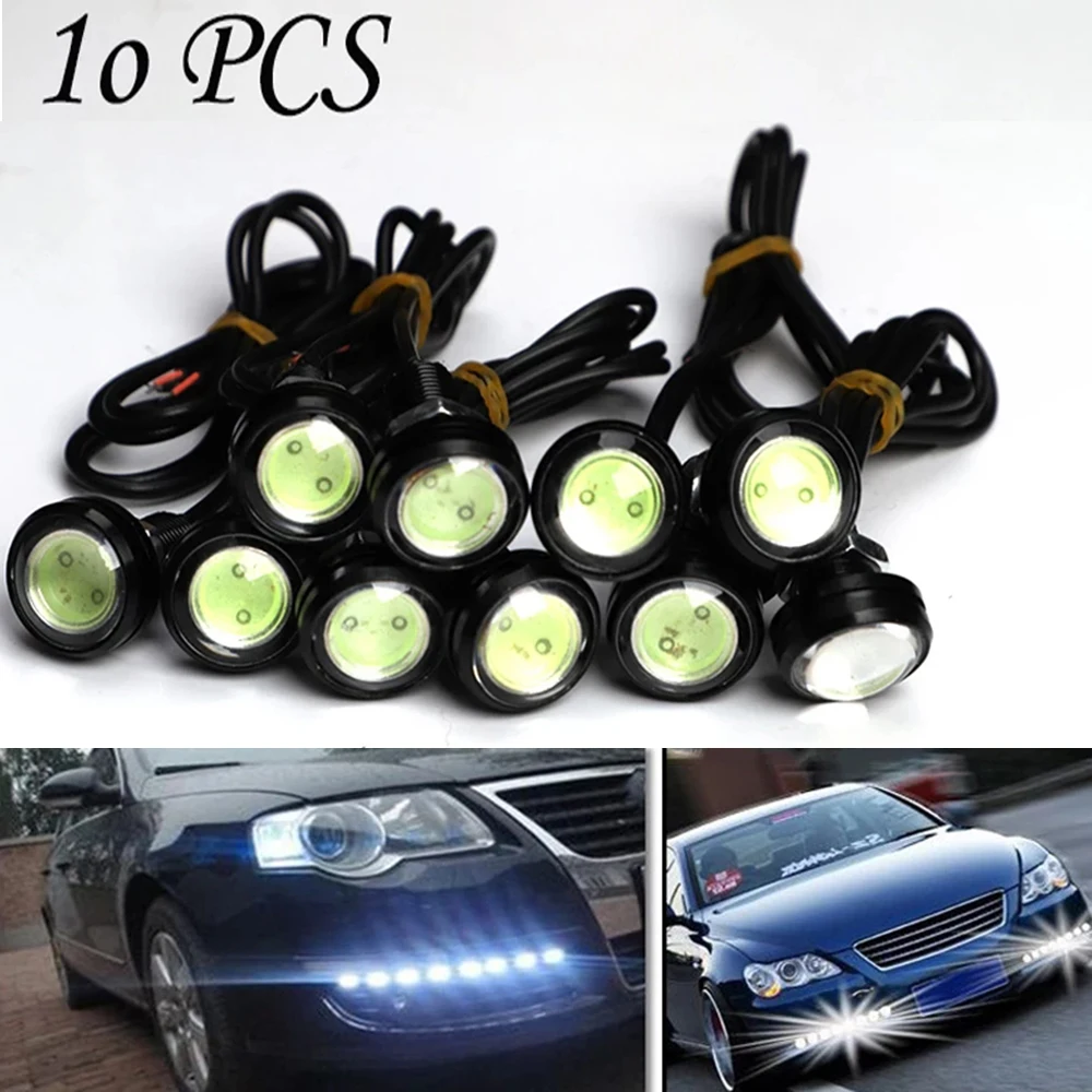 

10PCS 18mm Eagle Eye Light Waterproof Fog Light 9w 12v Led Daytime Running Car Parking Reverse Backup Parking Signal Lamps
