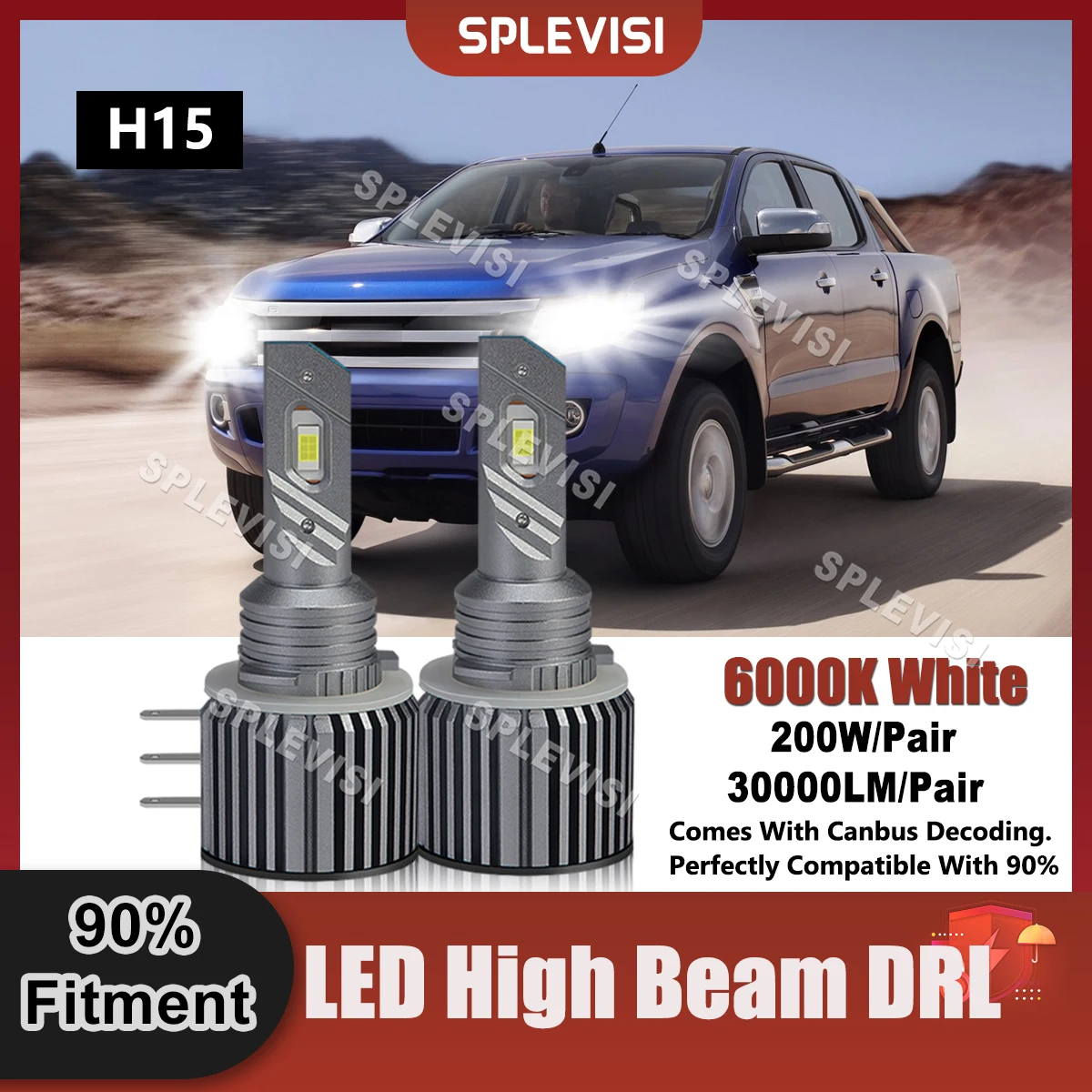 2CPS H15 LED High Beam/DRL Day Running Light Fan Cooling Tech For Ford Ranger MK3 Ford B-Max Ford Focus MK3 Upgrade Bulbs
2CPS H15 LED High Beam/DRL Day Running Light Fan Cooling Tech For Ford Ranger MK3 Ford B-Max Ford Focus MK3 Upgrade Bulbs