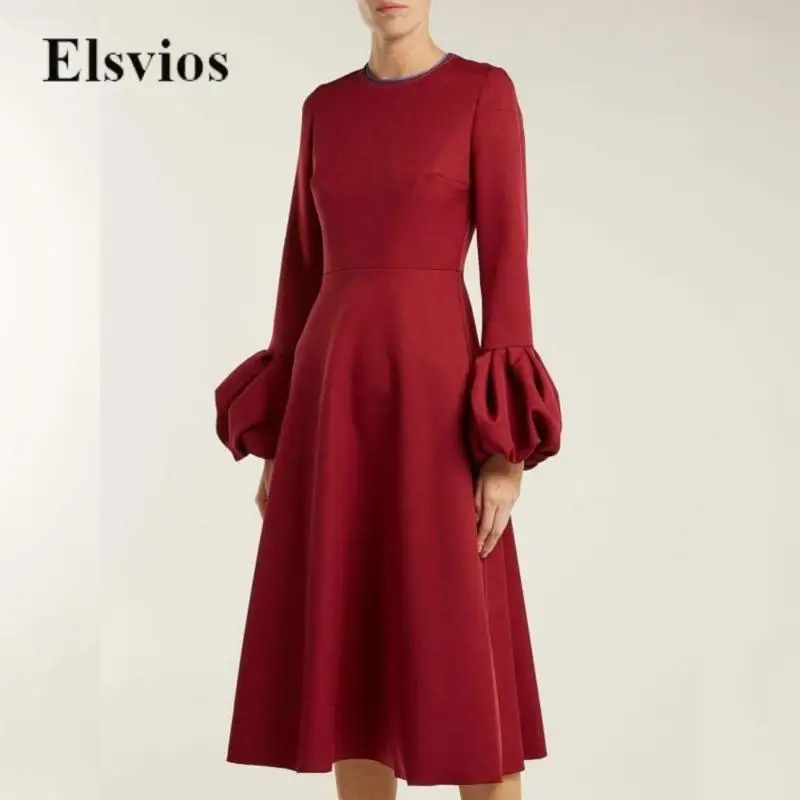 Elegant Solid Lady Slim A-Line Dress High Fashion O Neck Women Party Dress Spring Summer Casual Puff Lantern Sleeve Office Dress
Elegant Solid Lady Slim A-Line Dress High Fashion O Neck Women Party Dress Spring Summer Casual Puff Lantern Sleeve Office Dress