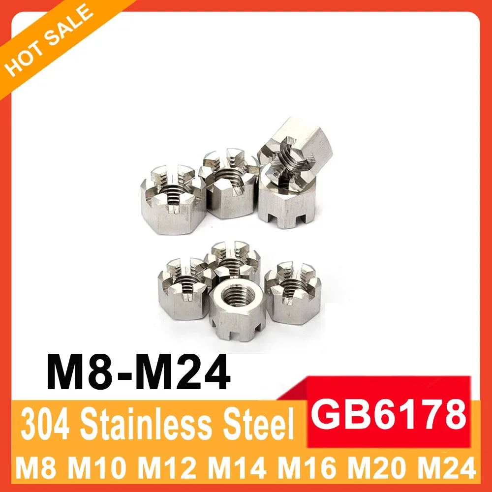 1Pcs/lot 304 Stainless Steel M8 M10 M12 M14 M16 M18 M20 GB6178 Type 1 Hexagonal Slotted Thin Nut
1Pcs/lot 304 Stainless Steel M8 M10 M12 M14 M16 M18 M20 GB6178 Type 1 Hexagonal Slotted Thin Nut