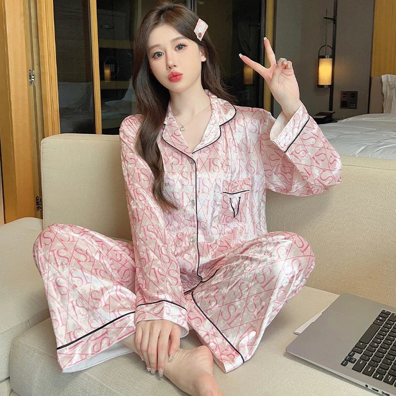 Nightwear Girsl Letter Pjs Elegant Womens Pajama Sets Pyjamas Femme Gold Velvet Sleepwear Loungewear Pijama Mujer Homewear
Nightwear Girsl Letter Pjs Elegant Womens Pajama Sets Pyjamas Femme Gold Velvet Sleepwear Loungewear Pijama Mujer Homewear