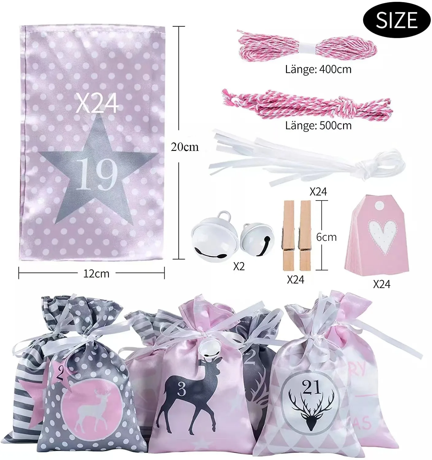 24Pcs Satin Christmas Gift Bag With Drawstring Candy Favor Pouch For Birthday Wedding Festival Party Decoration 10 * 15 CM
24Pcs Satin Christmas Gift Bag With Drawstring Candy Favor Pouch For Birthday Wedding Festival Party Decoration 10 * 15 CM