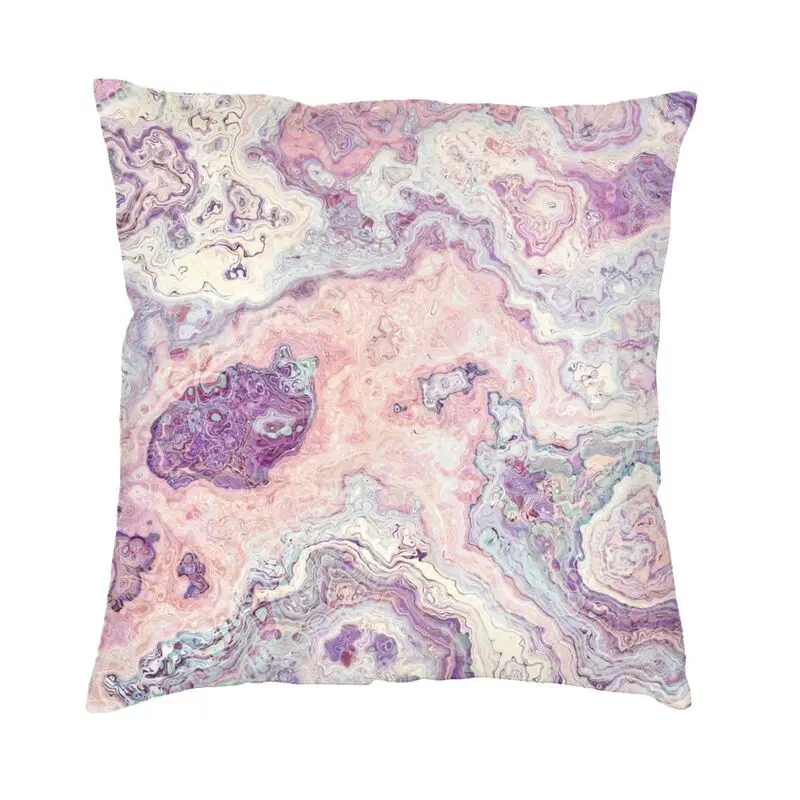 

Pink Marble Texture Printed Throw Pillow Case 66*66cm Decor Home Modern Cushion Cover Sofa Car Pillowcase Double-sided Printing