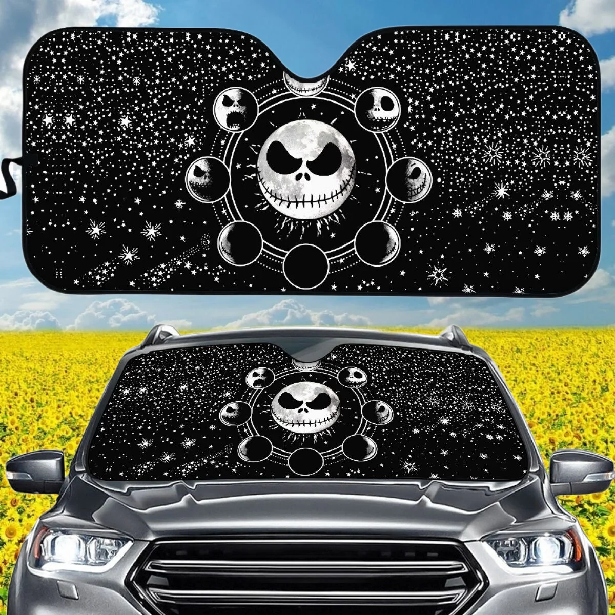 Car Sun Shade Halloween Gift Horror Skull Pattern Sun Resistant UV Printing Windshield Covers for Women Men Car Accessories 2023
Car Sun Shade Halloween Gift Horror Skull Pattern Sun Resistant UV Printing Windshield Covers for Women Men Car Accessories 2023