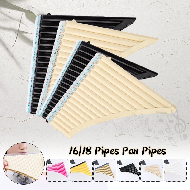 

16/18 Pipes Pan Flute C Key Panpipes with Mouthpiece Wind Instrument Beginners School Instrument Pan Flute Teaching Performance
